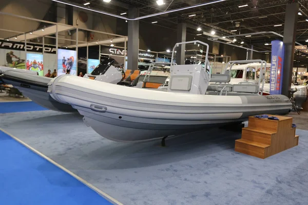 Istanbul Turquía Febrero 2020 Barco Inflable Exhibición Cnr Eurasia Boat —  Fotos de Stock