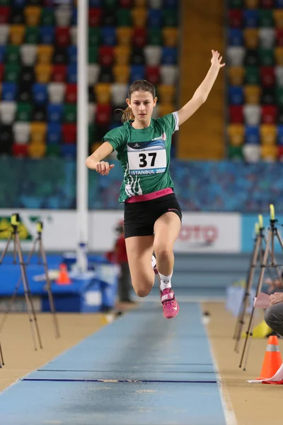 Istanbul Turkey Maart 2020 Undefined Atleet Triple Jumping Tijdens International — Stockfoto