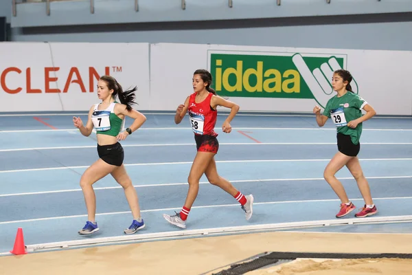 Istanbul Turquia Março 2020 Atletas Competem Durante International U18 Indoor — Fotografia de Stock