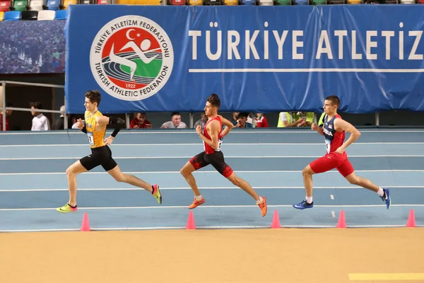 Istanbul Turquía Marzo 2020 Atletas Corriendo Durante Partido Atlético Internacional — Foto de Stock