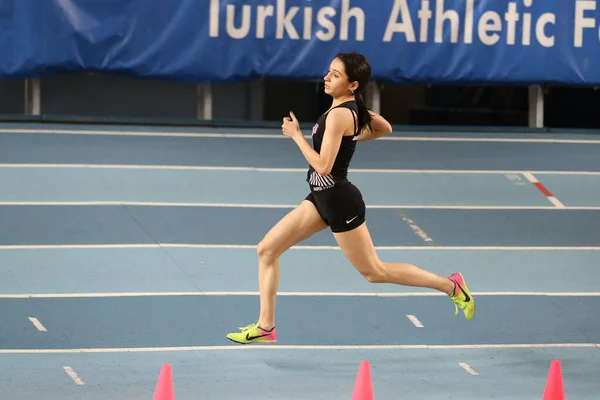 Istanbul Turquía Marzo 2020 Atleta Indefinido Corriendo Durante Copa Interior — Foto de Stock