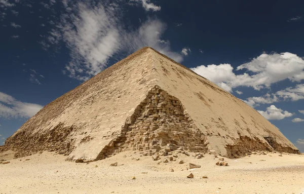 Pirâmide Curvada Necrópole Dahshur Cairo City Egito — Fotografia de Stock
