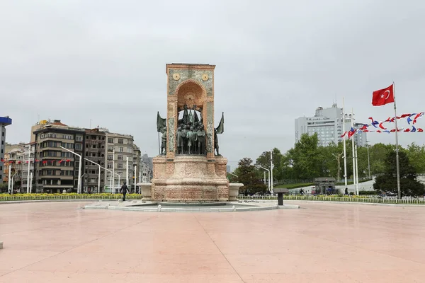 Pomnik Taksim Square Republic Stambule Turcja — Zdjęcie stockowe
