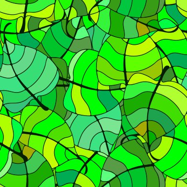 Yaprakları ile arka plan. Vektör desen.