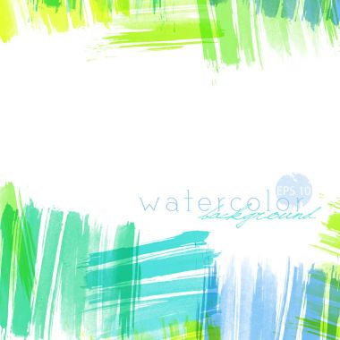 kare şeklinde, vektör fırça darbeleriyle, sanatsal zemin suluboya göz arka plan ile renkli lekeler boyalı.