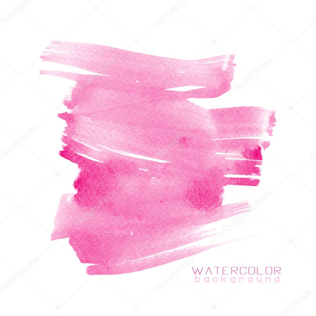 Vector hand painted dry brush style stain. Colorful painted stroke.