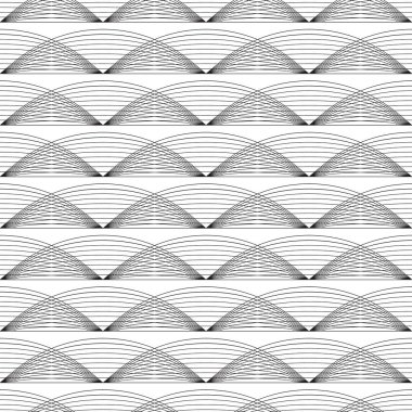 Seamless modeli. Düzenli soyut kılavuz doku. Dalgalı çizgilerle doğrusal arka plan.