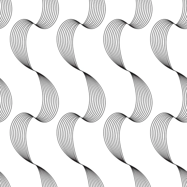 Patrón de ondulación inconsútil. Repetir textura vectorial. Fondo gráfico ondulado. Ondas lineales simples . — Archivo Imágenes Vectoriales