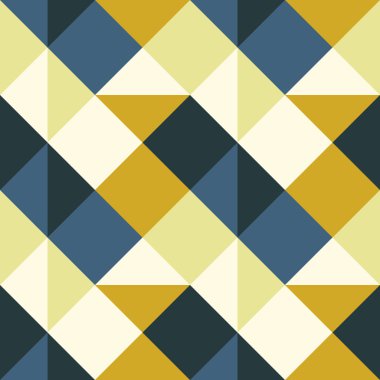 Vektör desen geometrik şekillerle rhombus. Zikzak motifi ile sorunsuz arka plan. Çok renkli resimde. Renkli yinelenebilir doku.