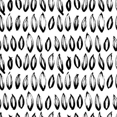 Soyut sorunsuz elle çizilmiş desen. Modern doku. Tek renkli marker arka plan boyalı. Siyah konturlar ile doku.