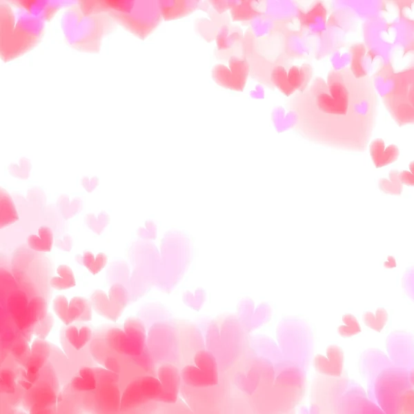 Rosa corazones bokeh luz San Valentín fondo eps día 10. Fondo tierno con corazones de color que cambian gradualmente. Fondo colorido romántico. Fondo de corazones transparentes . — Vector de stock