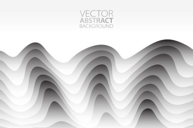 Vektör arka plan. Katmanlı etkisi zemin. Minimalist doku dalgalı motifi. Afiş, el ilanı, kapak şablon tasarımı.