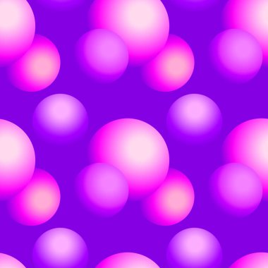 Holografik vektör sorunsuz arka plan. Degrade küre şekiller. Colorflul tekrarlanabilir model parlak neon renkler ve sıvı etkisi ile.