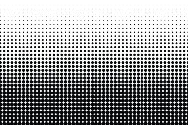 Soyut yarı ton tek renkli doku noktalı. Vektör arka plan. Posterler, siteleri, kartvizit, kartpostal, iç ve kapak tasarımı için modern basit zemin. Kakılmış siyah beyaz zemin.