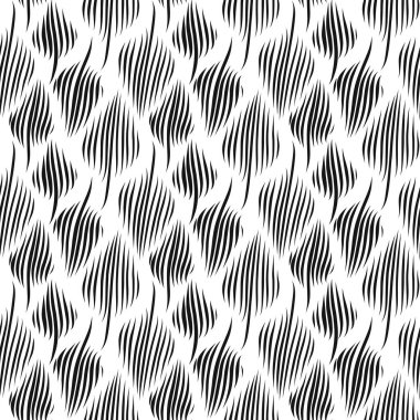 Vektör grafik Dikişsiz desen bırakır şekiller, tek renkli botanik illüstrasyon, çiçek öğeleri, elle çizilmiş yinelenebilir arka plan. Sanatsal zemin.