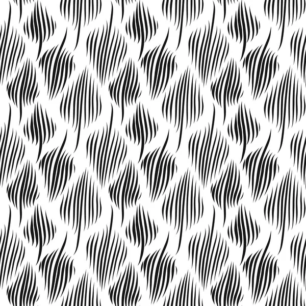 Vector seamless pattern of graphical leaves shapes, monochrome botanical illustration, floral elements, hand drawn repeatable background. Artistic backdrop. — Stock Vector
