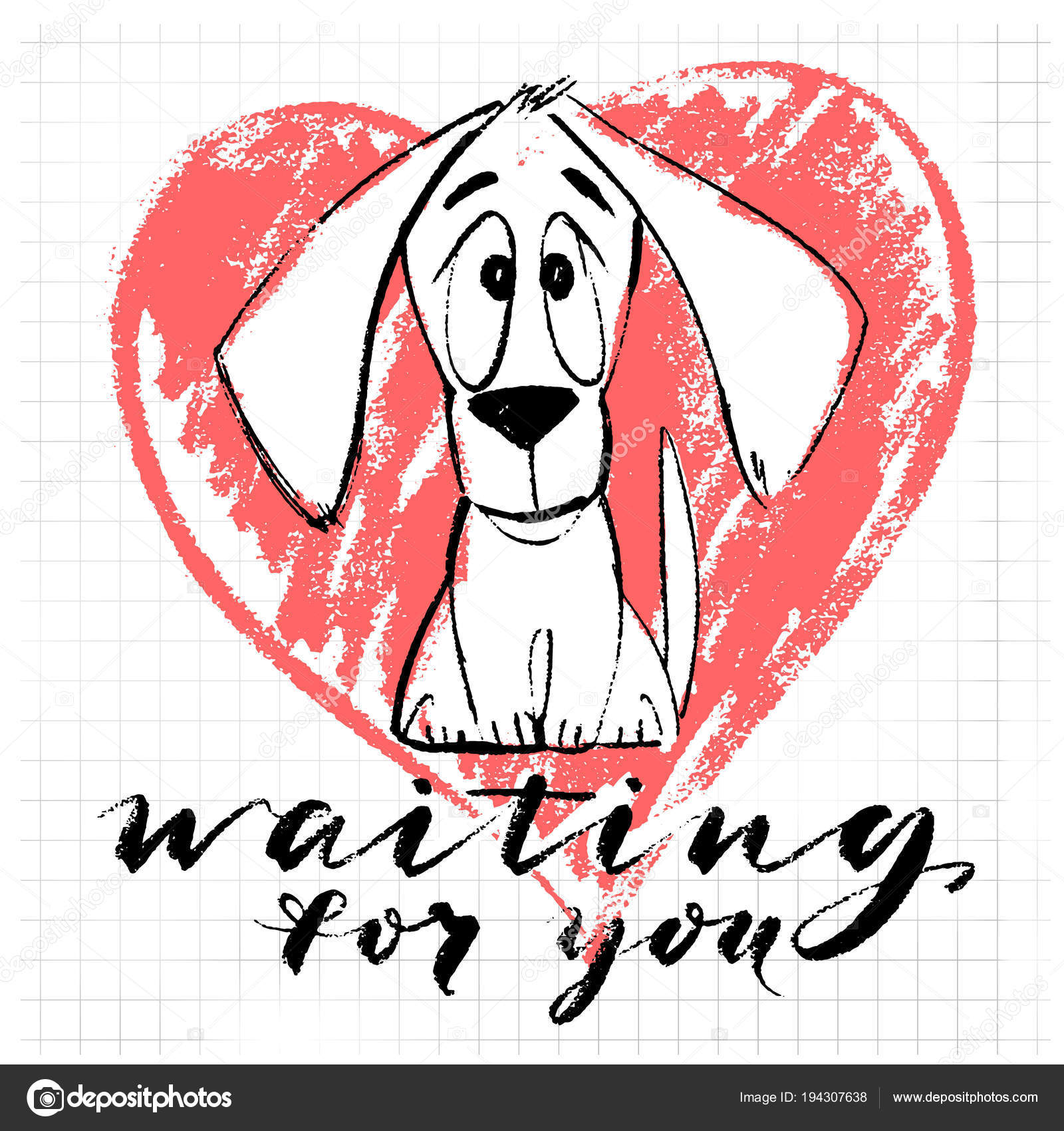 Puppy character in vector. Funny cartoon small pet on heart drawn background. Vector illustration. Cute doggy sitting with waiting for you words. Stock Vector Image by ©ozzichka #194307638 Puppy character in vector. Funny cartoon small pet on heart drawn background. Vector illustration. Cute doggy sitting with waiting for you words. Stock Vector Image by ©ozzichka #194307638
