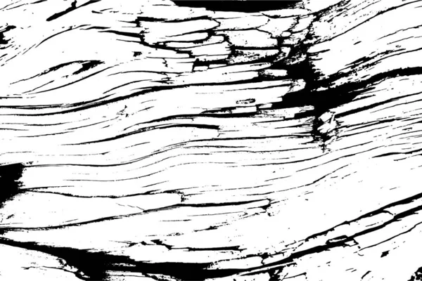 Superposición de textura angustiada de superficie rugosa, tocón de árbol viejo con grietas, anillos en el árbol. Fondo grunge. Un recurso gráfico de color . — Vector de stock