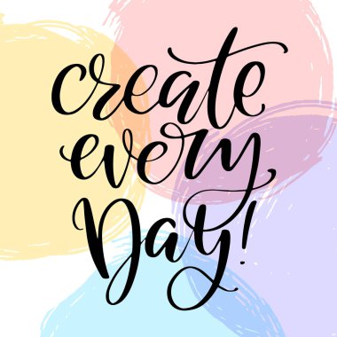 El çizimi vektör harfleri. Ellerinle günlük kelimeler yarat. İzole vektör çizimi. El yazısı modern hat sanatı.