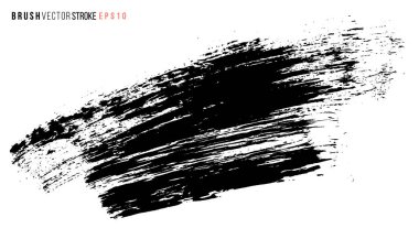 Vektör el büyük fırça lekesi çizdi. Tek renkli mürekkep darbesi. Artistik fon. Bir rengarenk arkaplan.