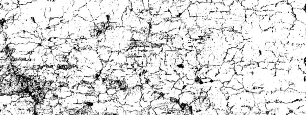 Textura superpuesta detallada angustiada de superficie rugosa, pared agrietada, piedra y pintura vieja. Grunge fondo horizontal. Un recurso gráfico de color. — Vector de stock