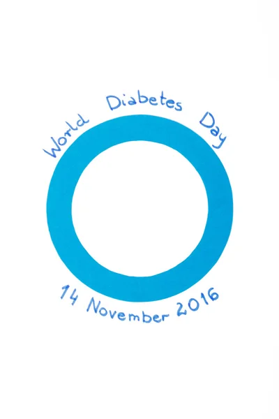 Symbool van wereld diabetes dag op witte achtergrond — Stockfoto