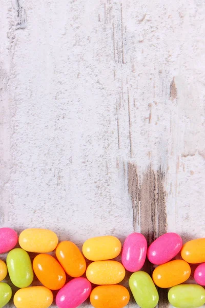 Renkli şekerler, kopya alanı için metin çerçevesinde — Stok fotoğraf