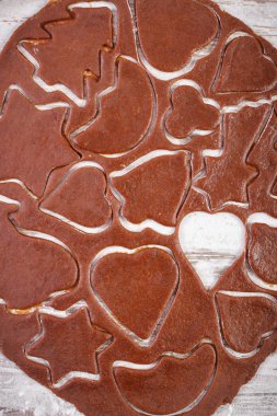 Hamur için Noel gingerbread veya kurabiye