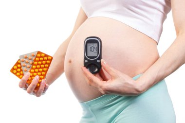 Şeker Ölçüm ve tıbbi hapları, diyabet ve gebelik sırasında sağlık hamile kadın