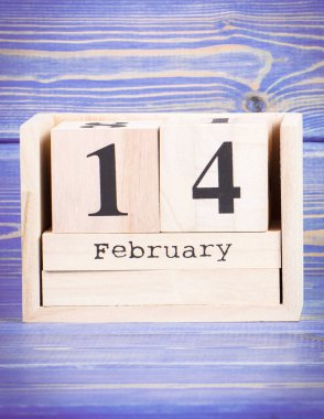 14 Şubat. 14 Şubat'ta tahta küp takvim tarihi