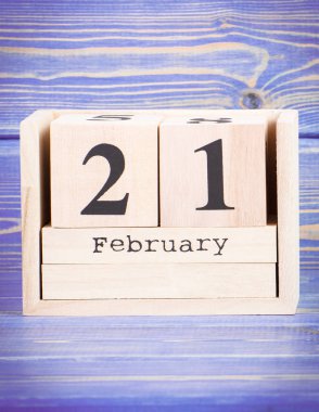 21 Şubat. 21 Şubat'ta tahta küp takvim tarihi