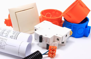 Elektrik Tesisatı ve rulo diyagramları için bileşenler
