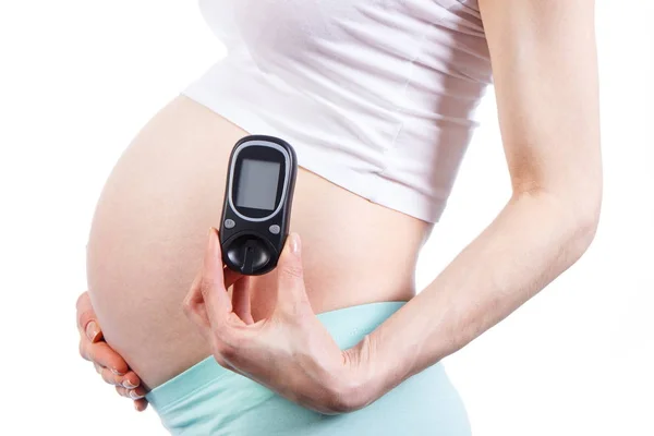 Glucometer, 임신 중 당뇨병과 임신 — 스톡 사진