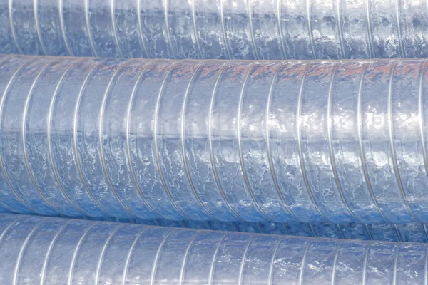 Plastic corrugated pipe for industry — Stock Photo, Image