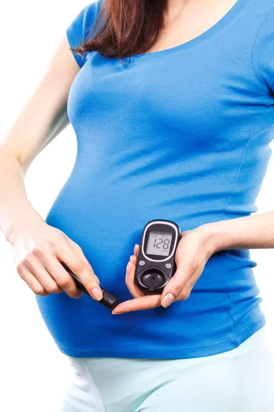 포도 당 미터 설탕 수준, 임신 중 당뇨병 검사와 임신 — 스톡 사진