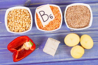 Ürün ve B6 vitamini içeren maddeler