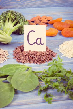 Vintage Fotoğraf, ürünleri ve kalsiyum ve diyet lif içeren maddeler