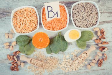 Vintage Fotoğraf, vitamin B1 ve diyet lifi, sağlıklı beslenme içeren maddeler