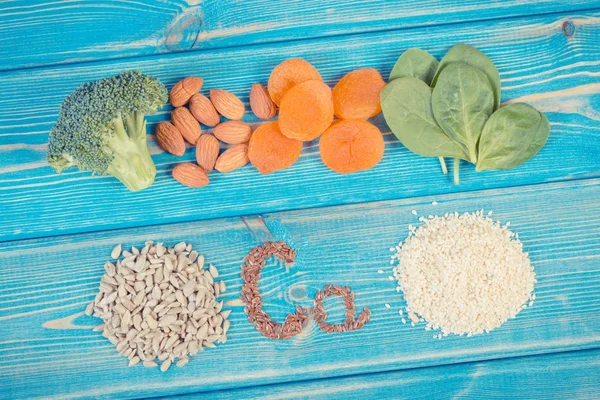 成分中含有钙和膳食纤维，健康营养 — 图库照片