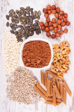 Kaynak bakır, mineraller ve diyet lif olarak doğal maddeler