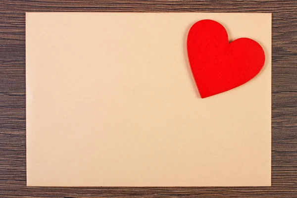 Décoration de coeur et lettre d'amour pour la Saint-Valentin, espace de copie pour le texte — Photo