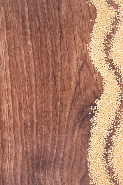 Amaranth vitaminler, mineraller ve diyet lifi, gluten ücretsiz beslenme kavramı, kopya alanı için metin içeren gıda olarak