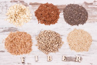 Sağlıklı ürün ve malzemeler kaynak doğal vitaminler ve diyet lifi