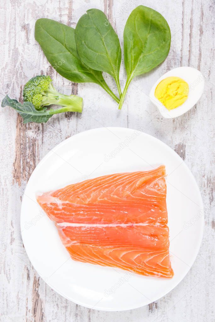 Natural sources of omega 3 acids, unsaturated fats and dietary fiber, healthy nutrition concept