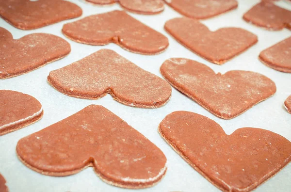 Peperkoek deeg voor kerstkoekjes. Feestelijk dessert — Stockfoto