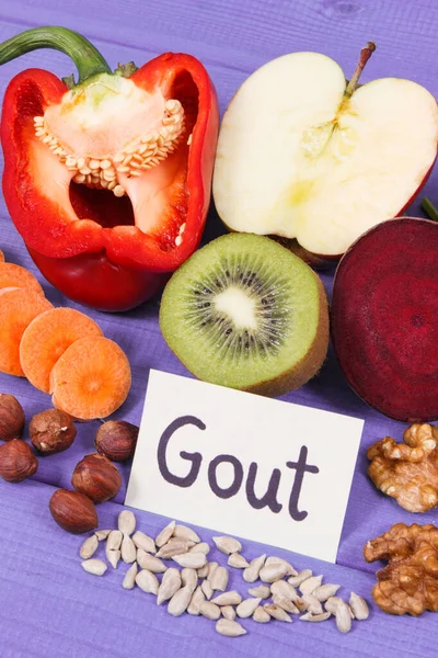 Natural food for kidneys health and gout inflammation. Concept of healthy eating as source natural vitamins