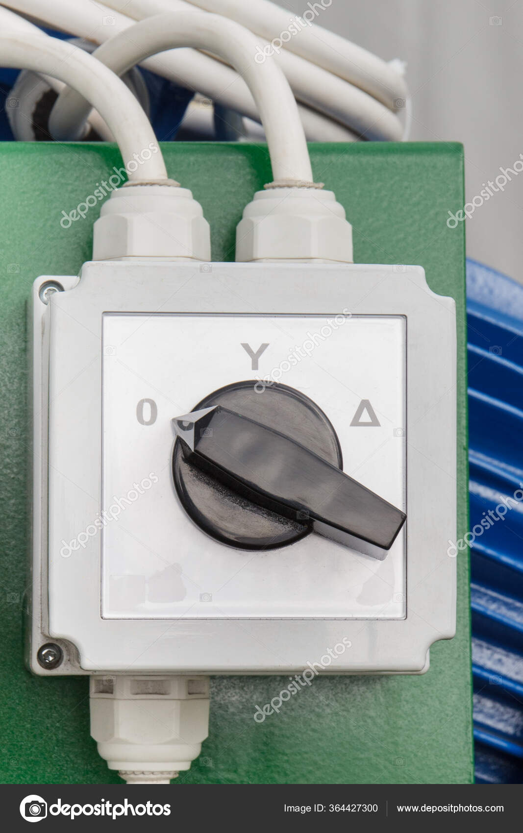 Electrical Switch Connected Cables Detail Part Industrial Agricultural ...