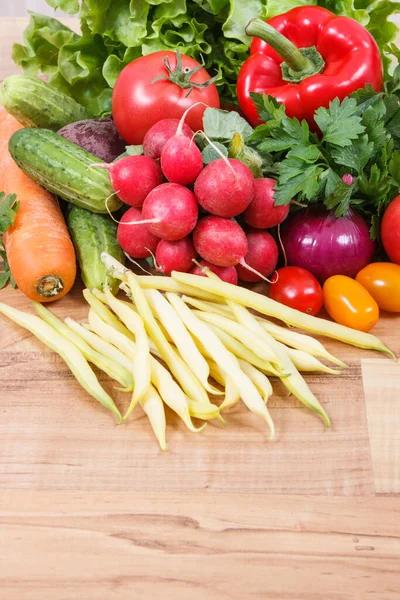 Verse Rijpe Groenten Als Voedsel Dat Natuurlijke Vitaminen Bevat Gezonde — Stockfoto