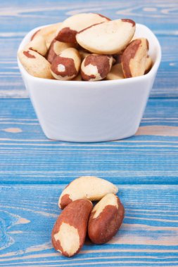 Brezilya cevizleri doğal mineraller ve vitamin içerir, sağlıklı beslenme kavramı