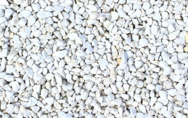 Küçük beyaz taş çakıl arka plan dokusu. Açık havada..